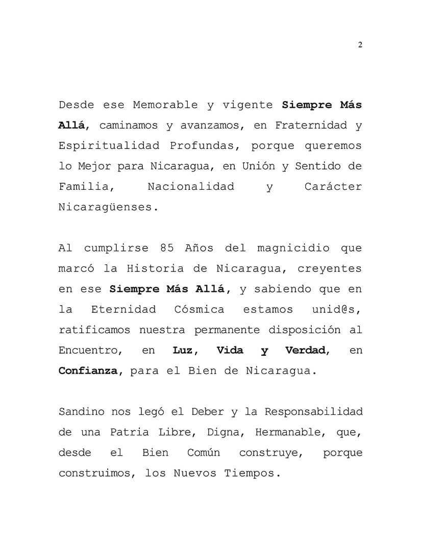 sandino siempre más allá