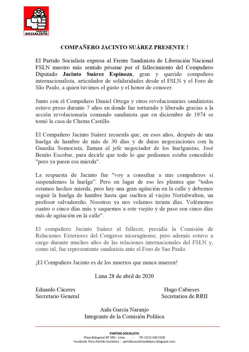 condolencias