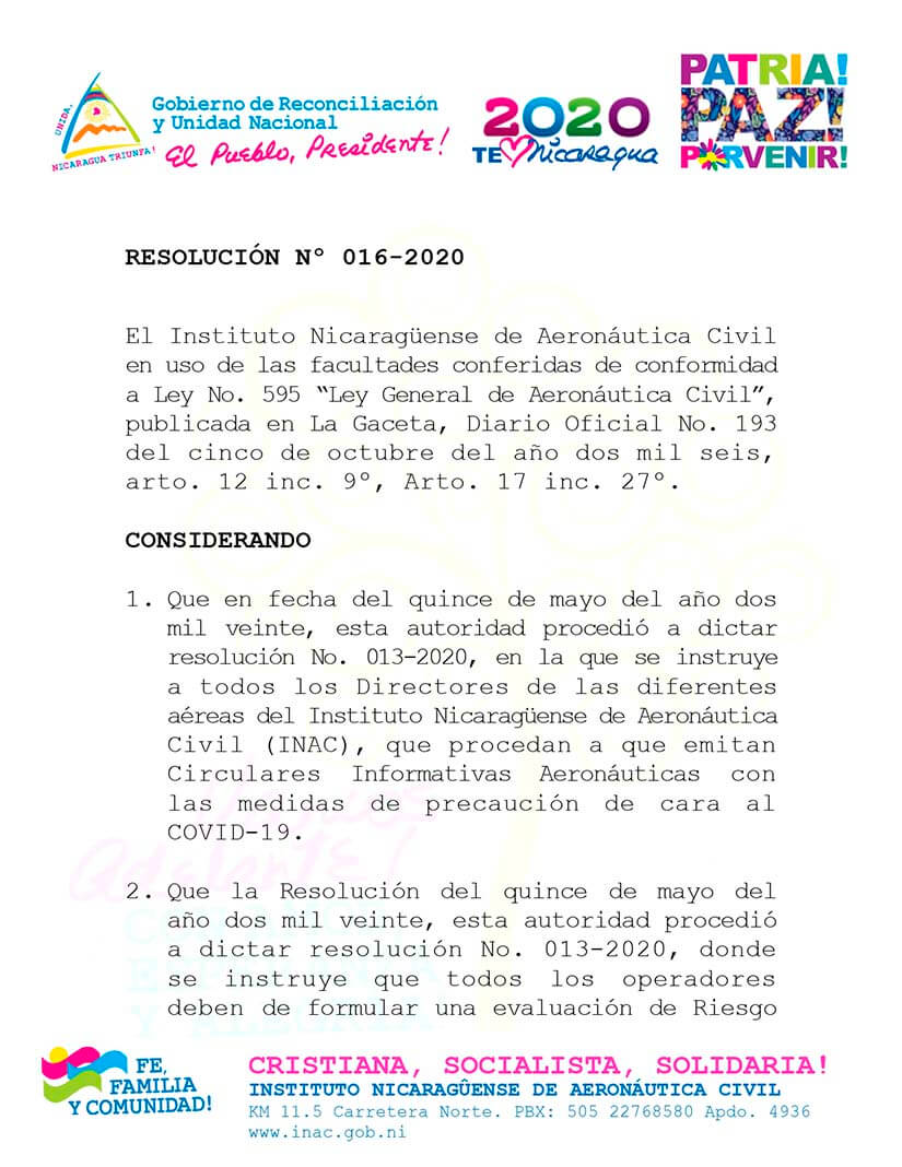 resolucion-inac-nicaragua-reanudacion-operaciones-aeropuerto-augusto-c-sandino