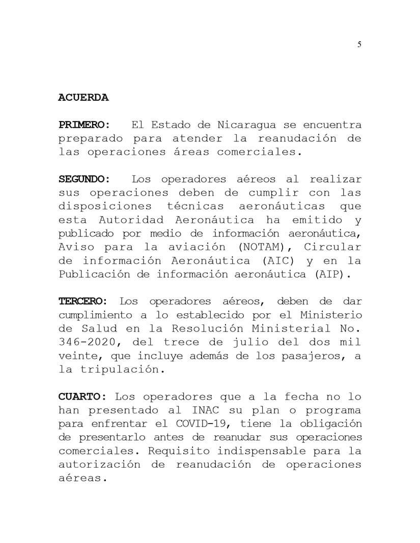 resolucion-inac-nicaragua-reanudacion-operaciones-aeropuerto-augusto-c-sandino