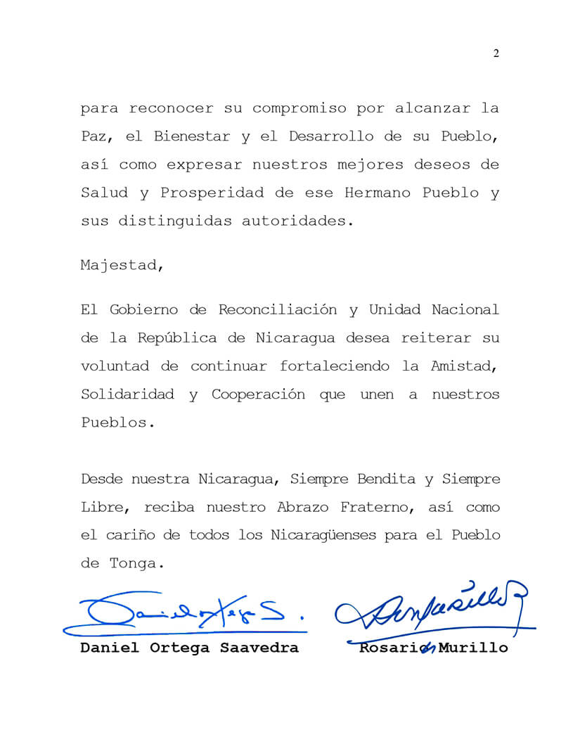 mensaje-tonga-nicaragua