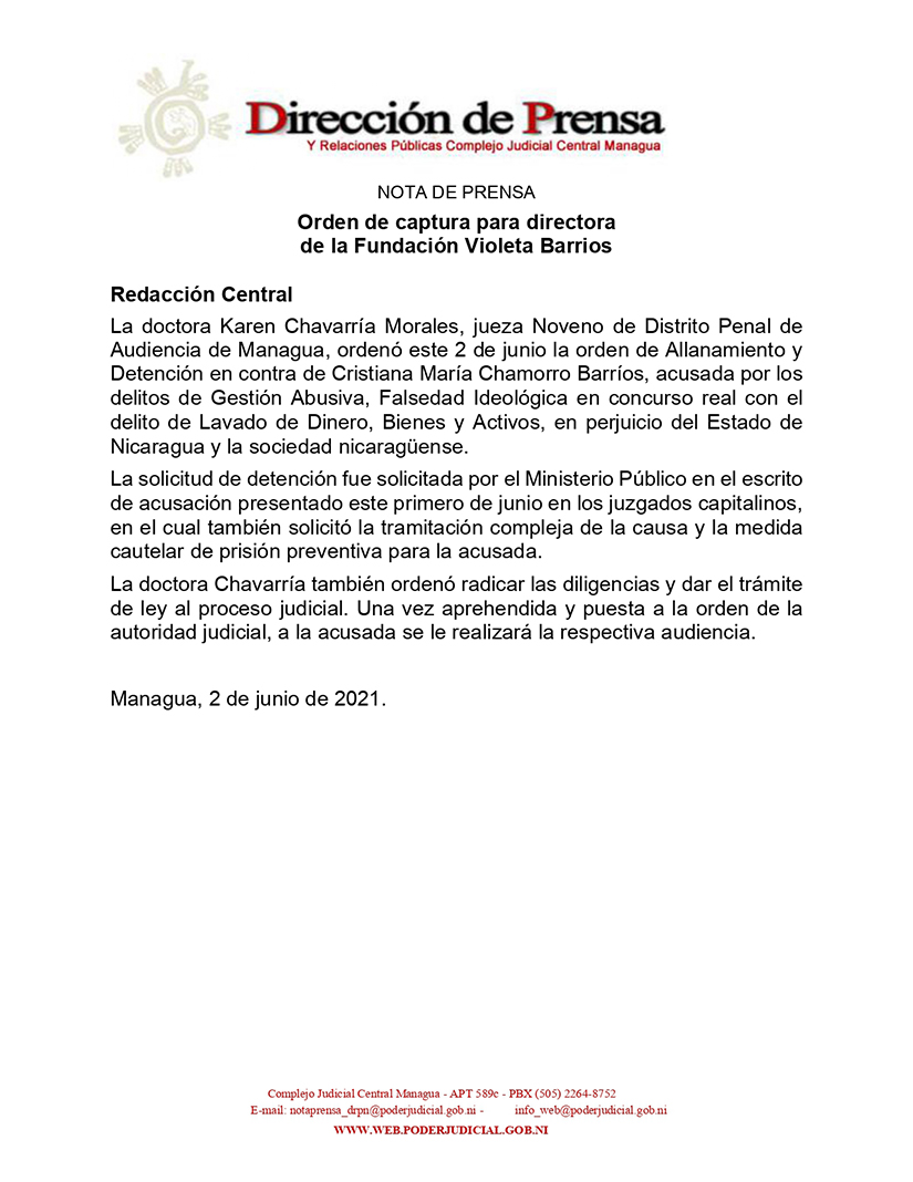 orden-captura-cristiana-chamorro