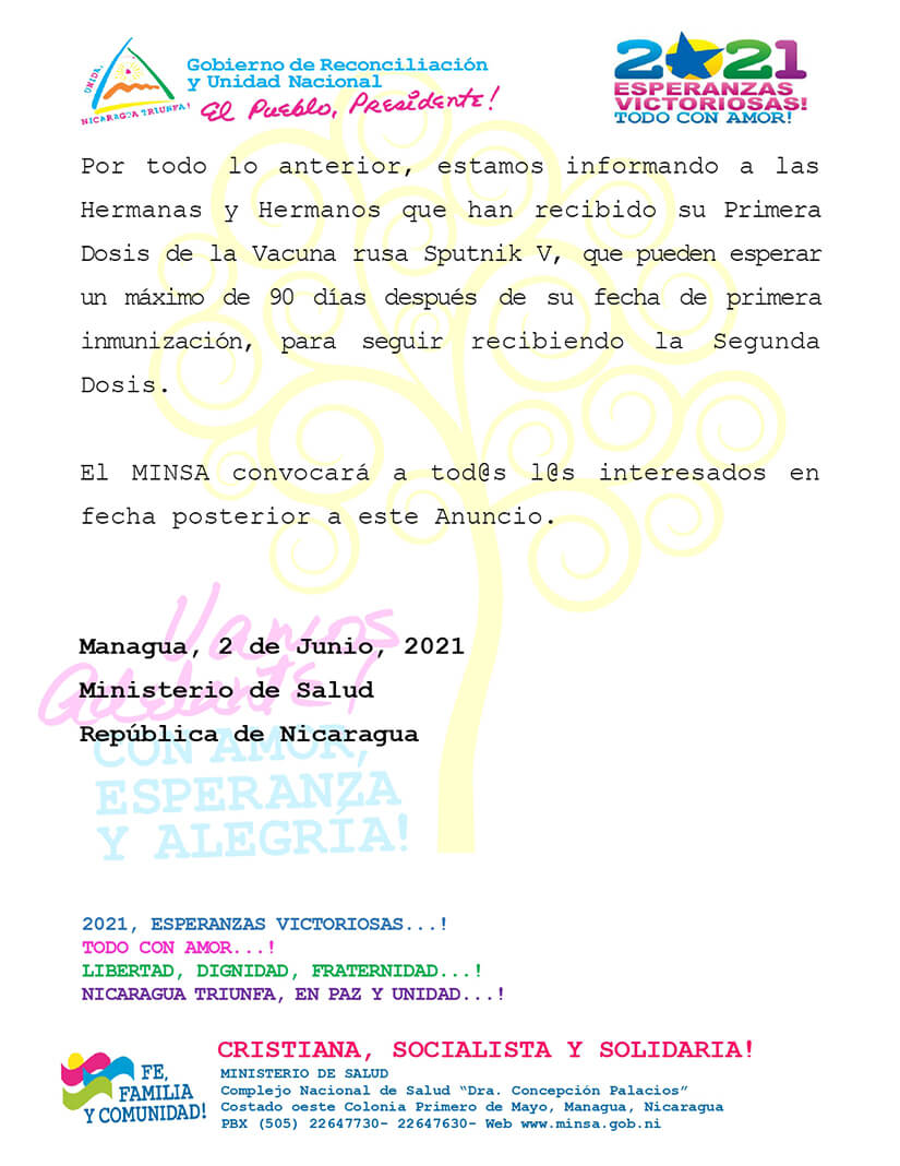 plazo-dosis-vacuna-sputnik-nicaragua