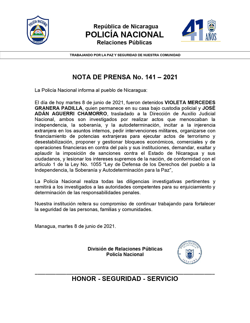 detencion-violeta-granera-jose-adan-aguerri