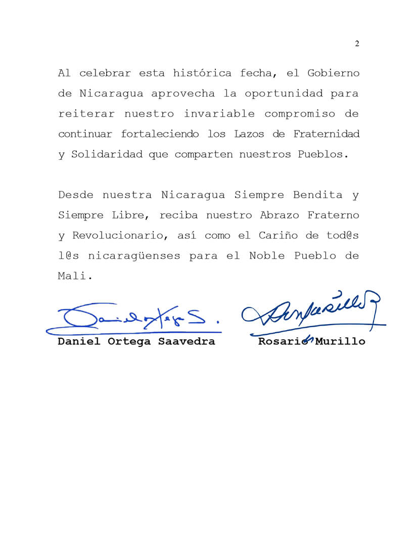 mensaje-nicaragua-mali