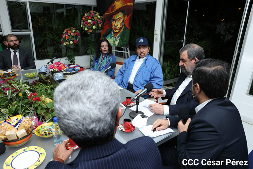 encuentro-daniel-ortega-delegacion-iran-enero-2022