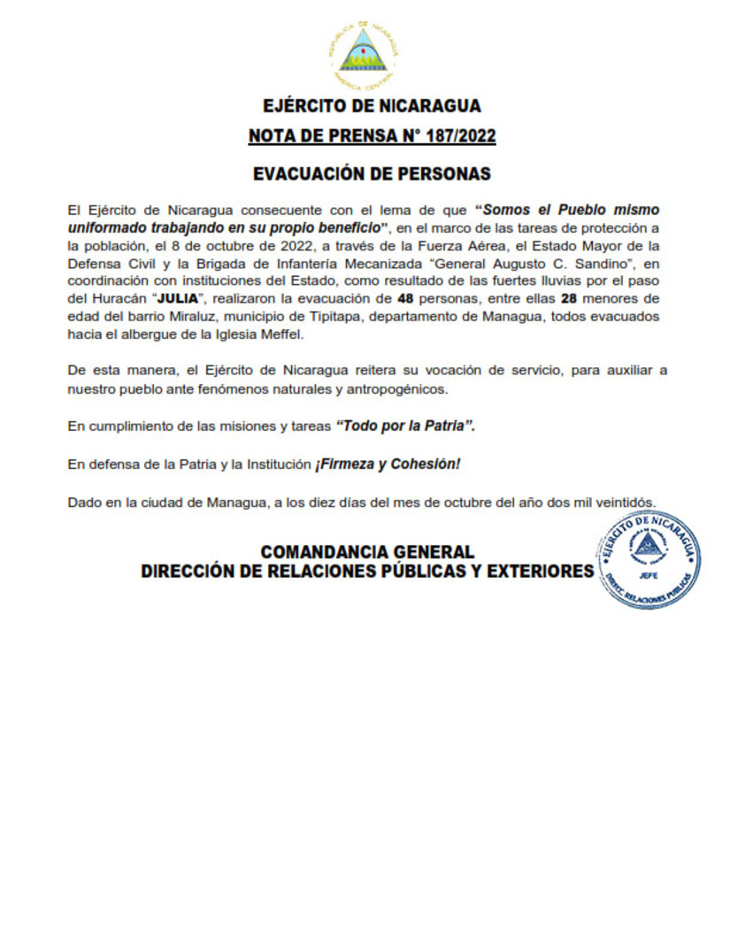 evacuaciones