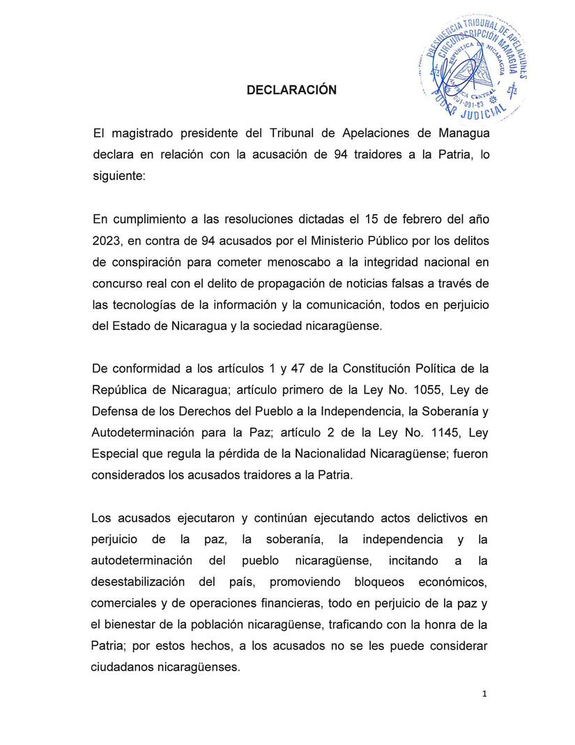 DECLARACION