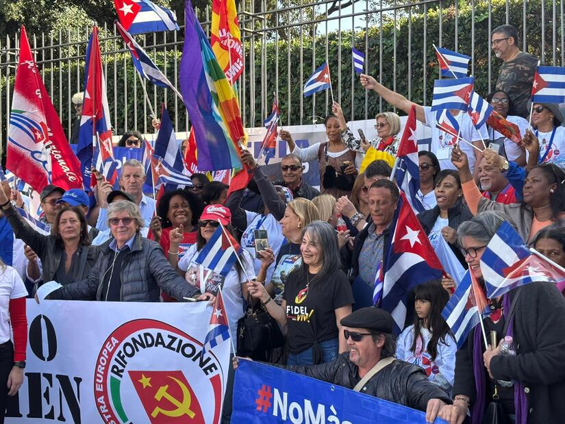 Solidaridad y hermandad en Roma con Cuba
