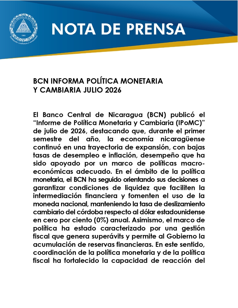 Nota-de-Prensa---BCN-publica-Informe-de-Politica-Monetaria-y-Cambiaria-de-julio-2026-(1)_page-0001